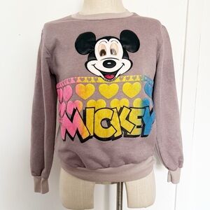 Vintage 70s Disney By Pilgrim‎ Made in USA Rainbow Puffy Graphic Sweatshirt M